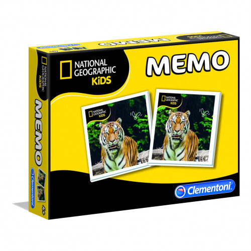 Joc Clementoni, National Geographic Kids - Memo game, 48 piese, pentru copii de peste 3 ani